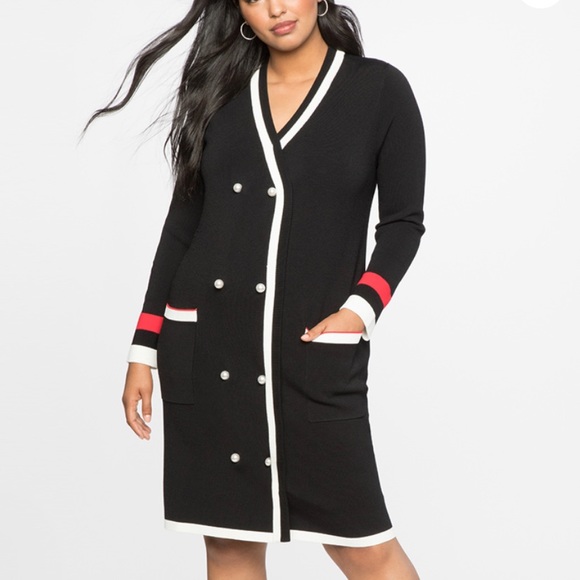 sweater dress with cardigan